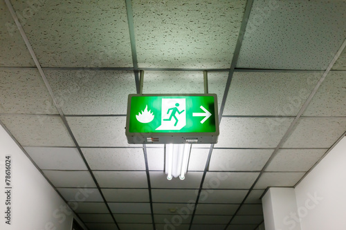 Fire exit light sign