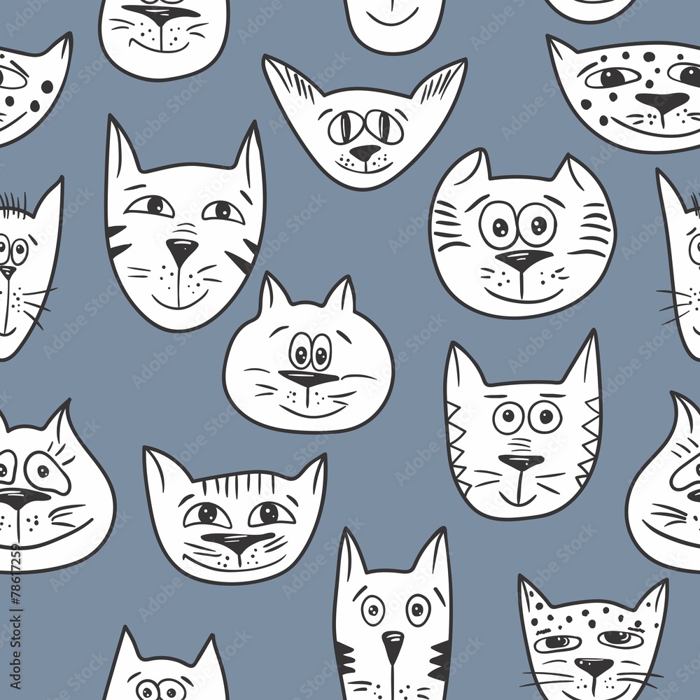 Cats pattern vector Cats pattern vector