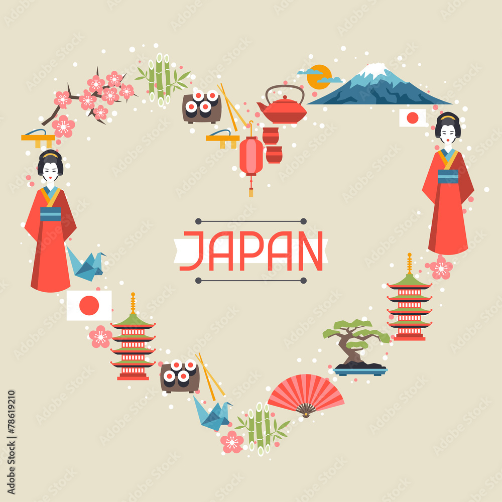 Fototapeta premium Japan background design.