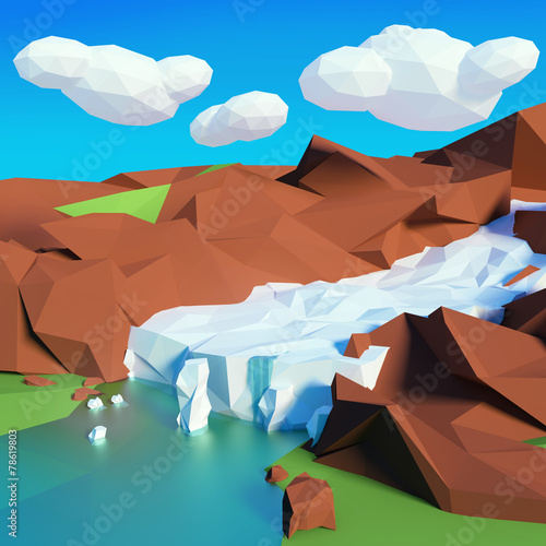 Gletscher im Gebirge