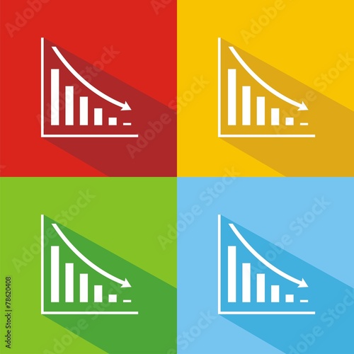 Iconos caída beneficios colores sombra