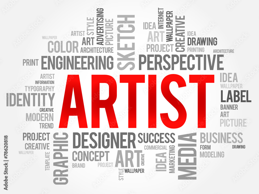 ARTIST word cloud, business concept ARTIST word cloud, business concept
