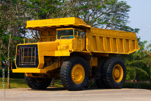 Heavy mining truck in mine and driving along the opencast. © currahee_shutter