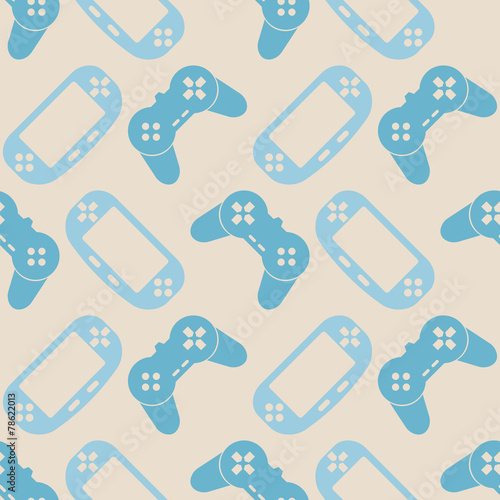 seamless background with game consoles for your design