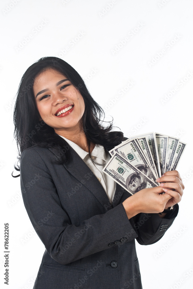 Beautiful woman with good job and success careers Beautiful woman with good job and success careers