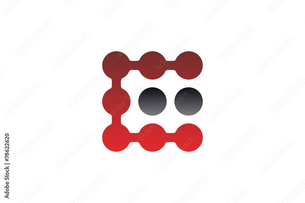 C letter dots technology logo C letter dots technology logo