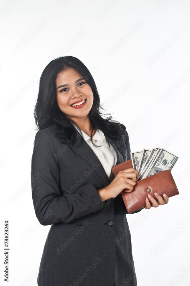 Beautiful woman with good job and success careers Beautiful woman with good job and success careers