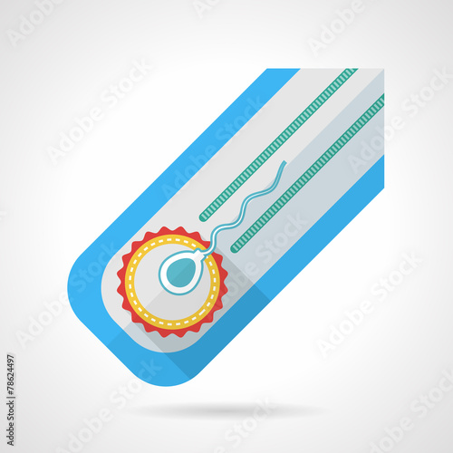 Flat colored vector icon for fertilization