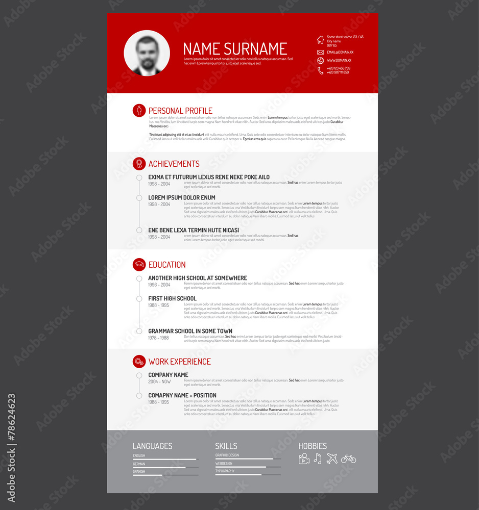 Obraz premium cv / resume template