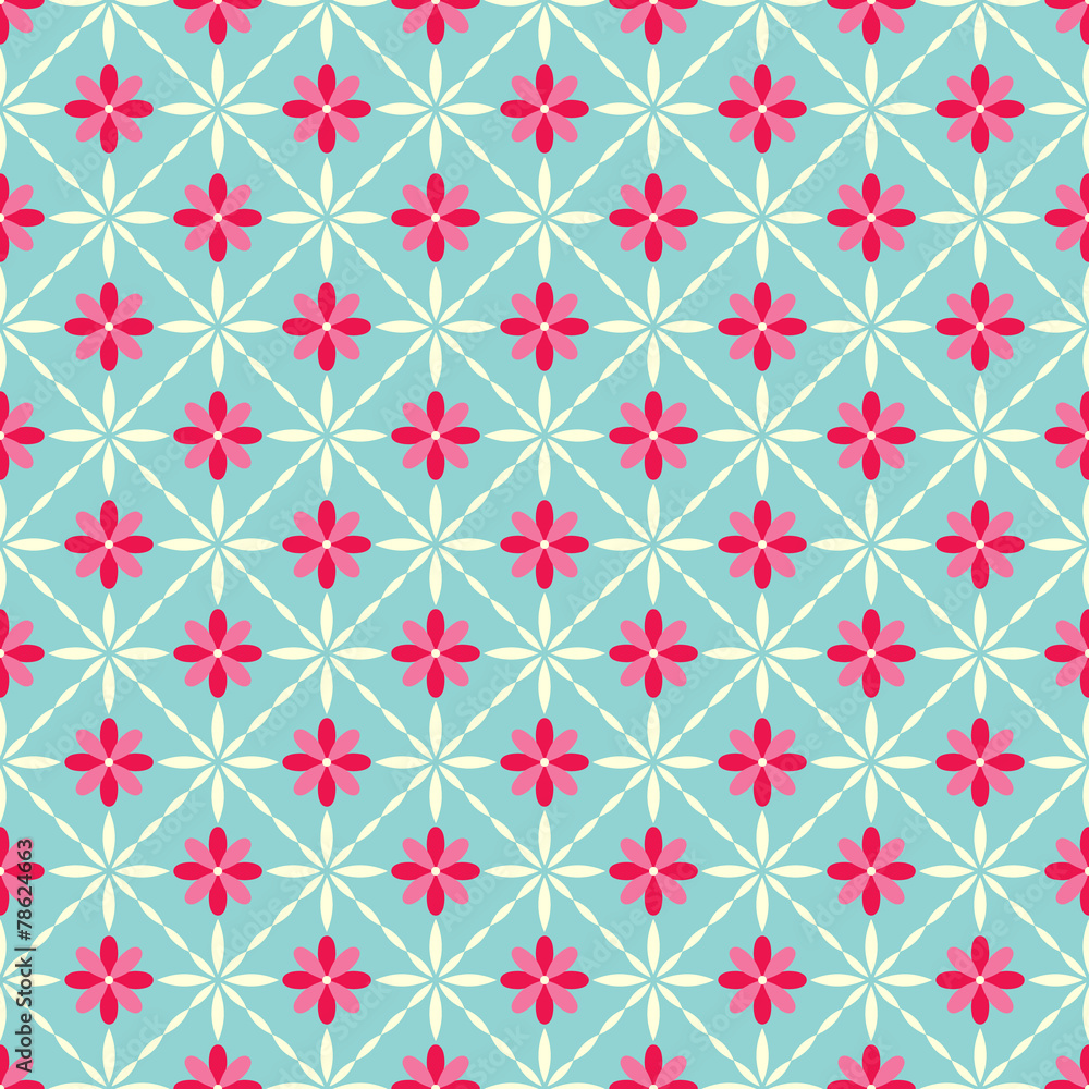 Seamless flower geometric pattern Seamless flower geometric pattern