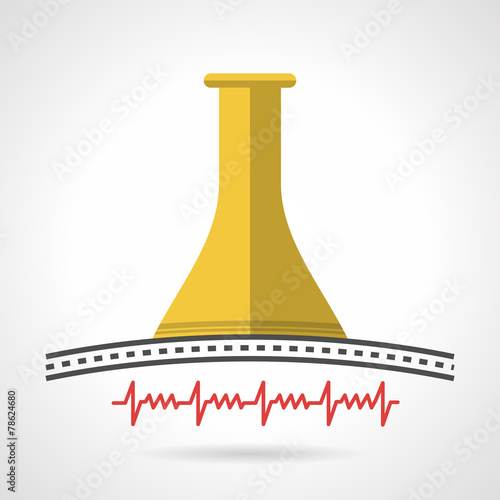 Flat vector icon for fetus listening