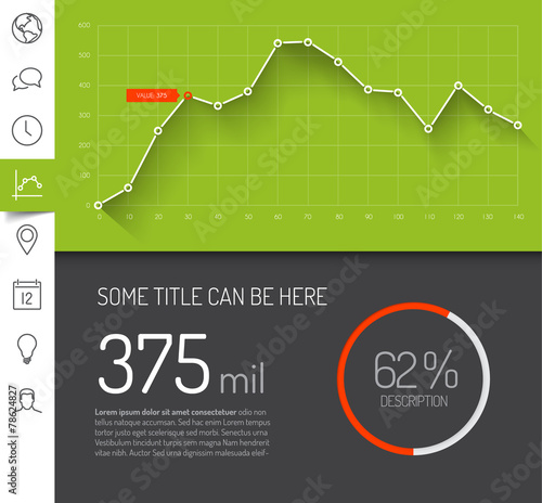Simple infographic dashboard template