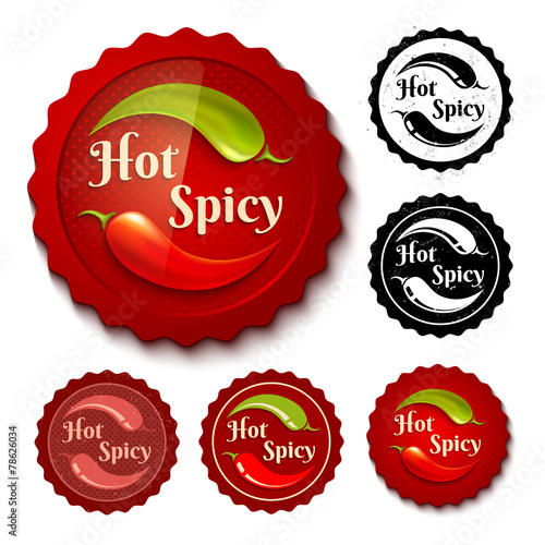 Set chili stamps