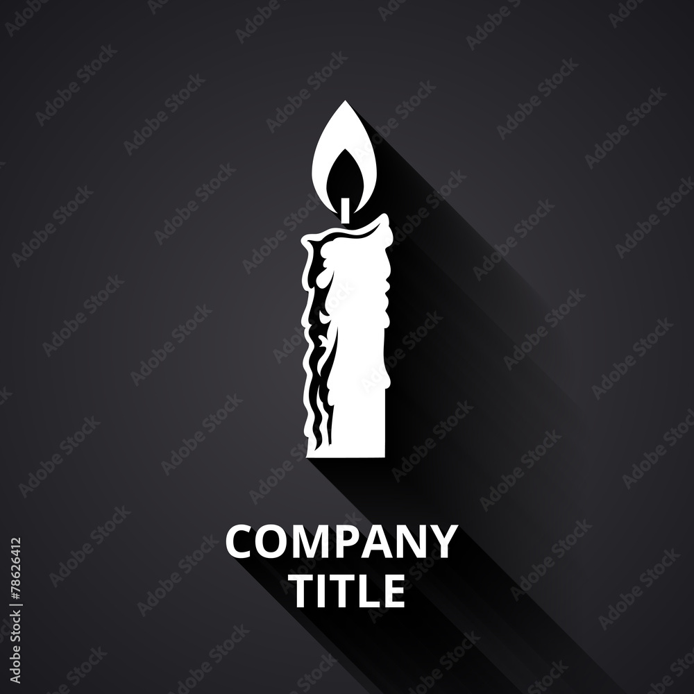 Modern candle logo