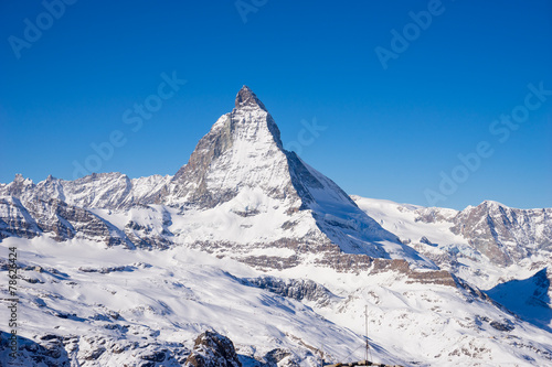 Matterhorn mountain, zermatt in switzerland