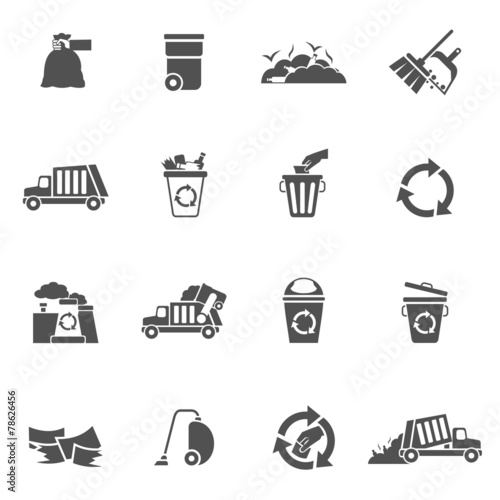 Garbage Icons Black
