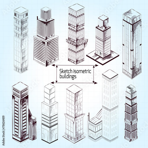 Sketch Isometric Buildings