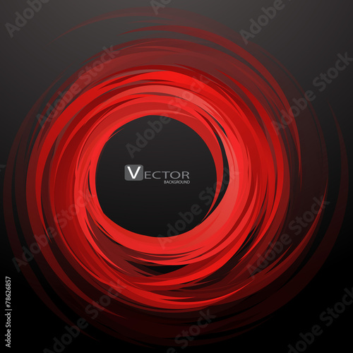 Abstract swirl red background. Vector Illustration