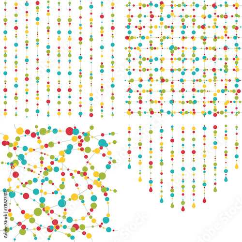 Bead pattern on white background