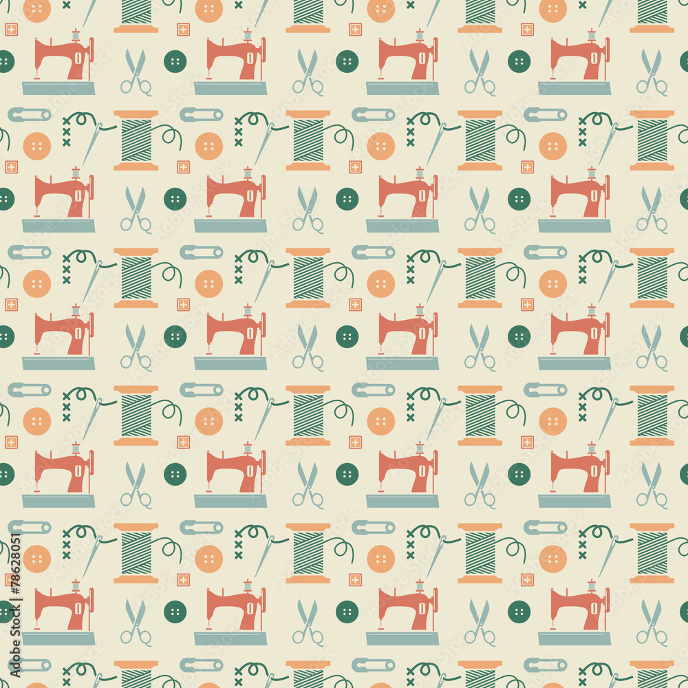 Sewing seamless pattern Sewing seamless pattern