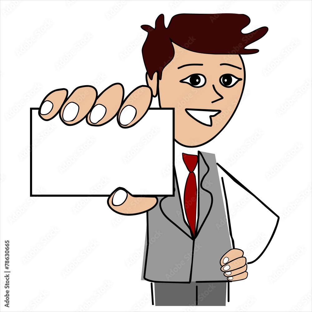Mann Man Dozent Businessman Card Blank Cartoon Visitenkarte Mann Man Dozent Businessman Card Blank Cartoon Visitenkarte