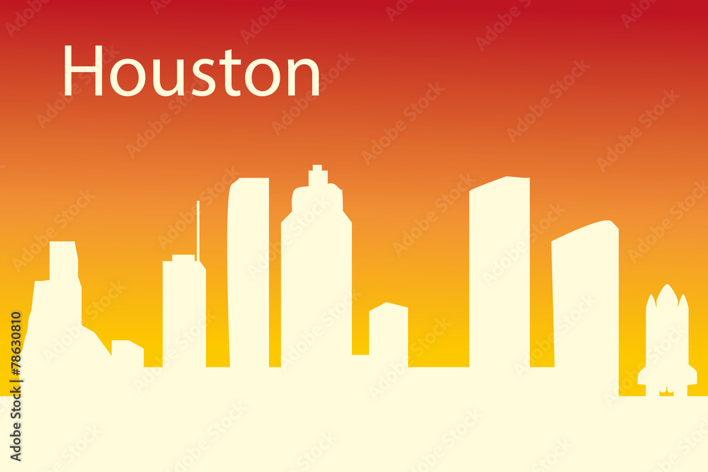 Fototapeta premium houston city silhouette
