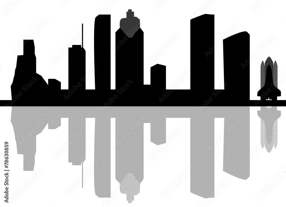 houston city silhouette