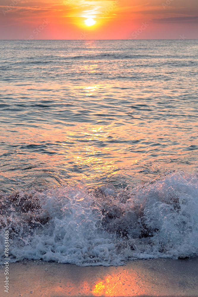 Fototapeta premium sea sky sunset