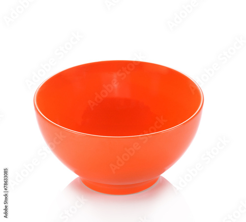 Orange Bowl on white background