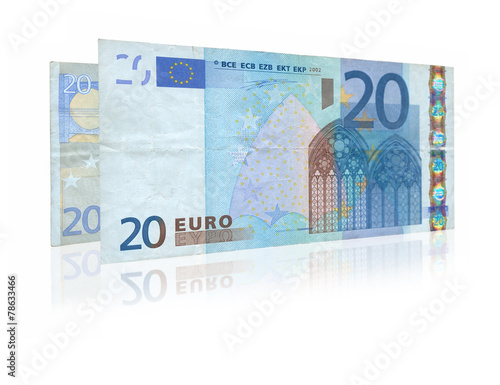 two twenty Euro notes