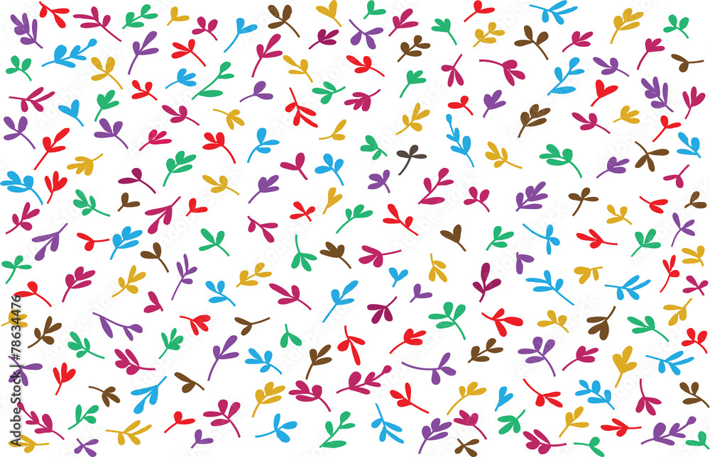 color seamless leaves pattern