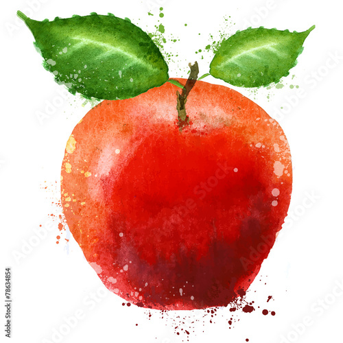ripe apple logo design template. food or fruit icon.