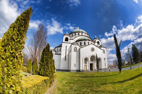 St. Sava Cathedral in Belgrade, Capital city of Serbia