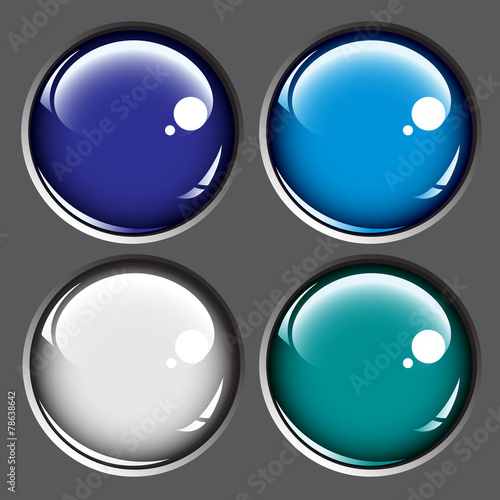 Colored buttons on gray background