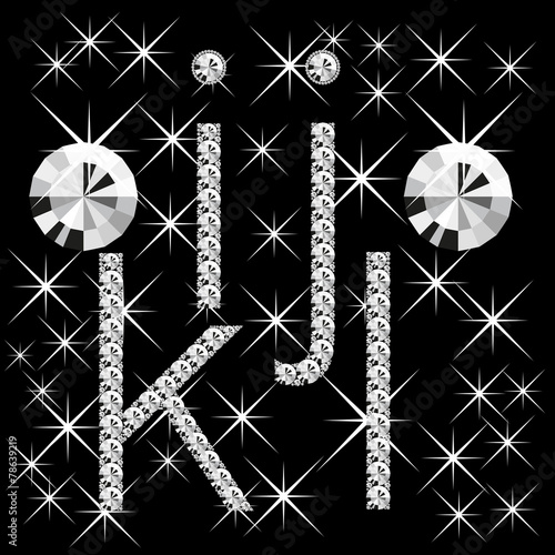diamond letters with gemstones 06