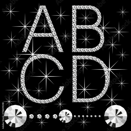 diamond letters with gemstones 06