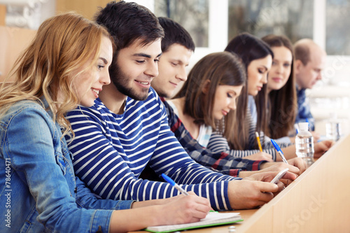 Group of students sitting i...