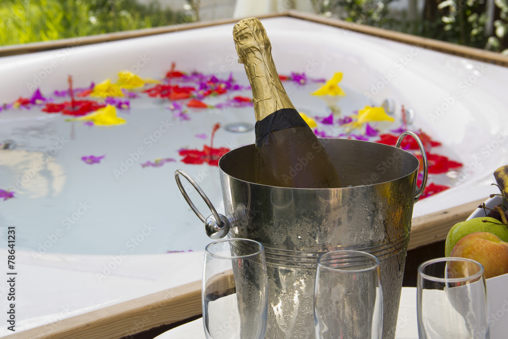 jacuzzi and champagne Stock Photo Adobe Stock