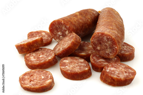traditional Dutch smoked and dried  sausages