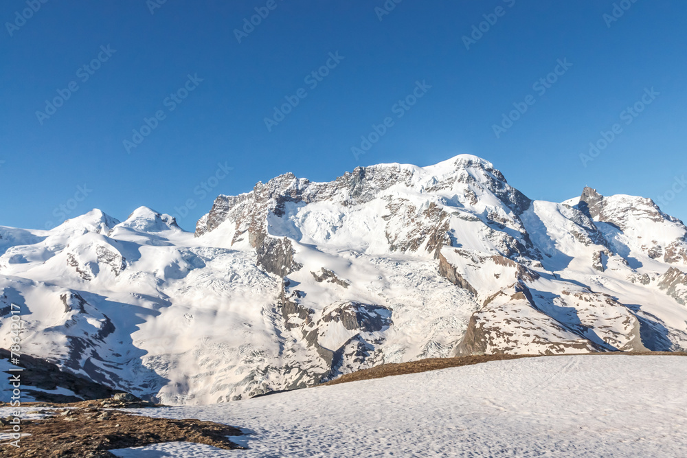 mountain with blue sky, Alps, Zermatt, Switzerland