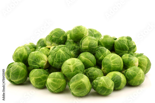 Brussel sprouts  on a white background
