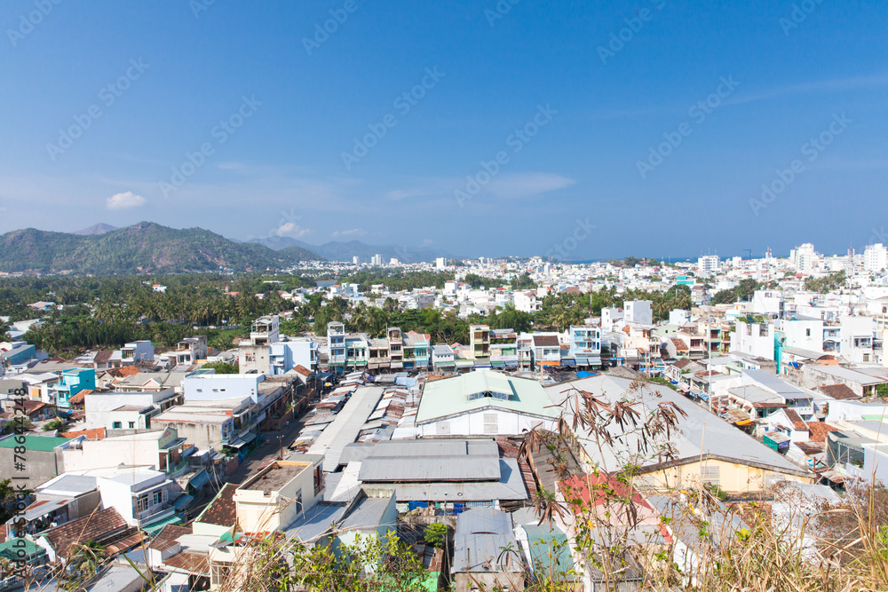 Aerial view over Nha Trang city, Vietnam