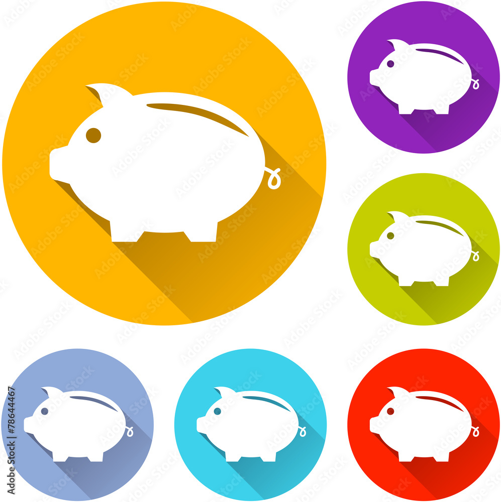 Fototapeta premium piggy icons