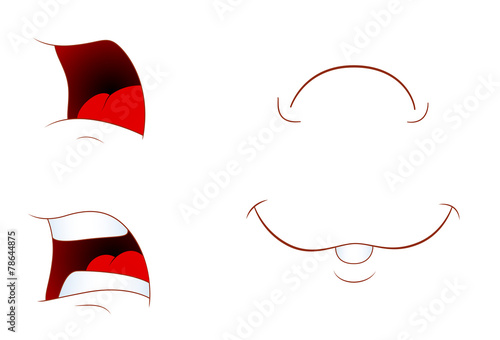 Set of Comic Mouth Expressions