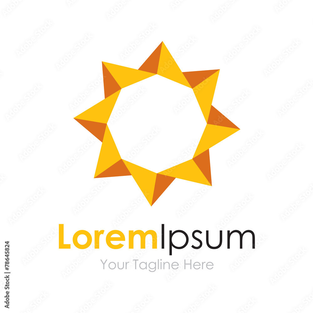 Obraz premium Elegant style Sun geometric simple business icon logo