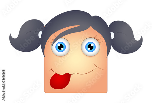 Funny Teasing Female Smiley Face