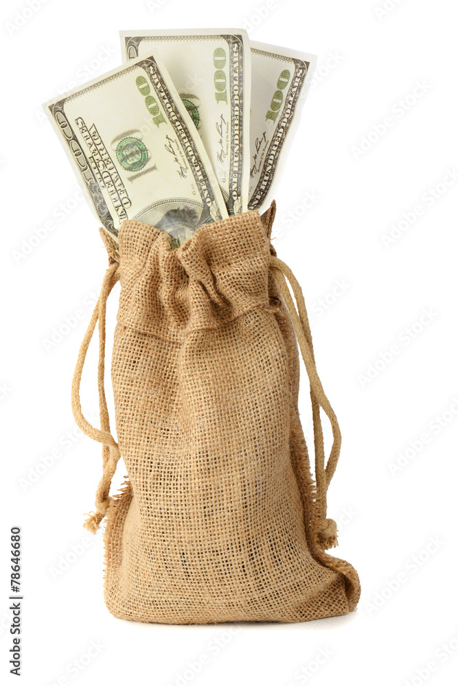 bag full of money Stock Photo