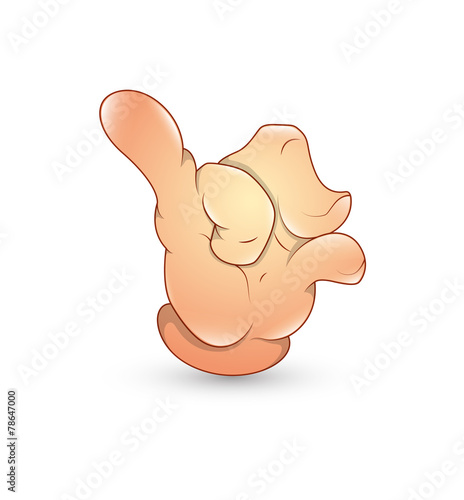 Cartoon Hand - Pinch Vector