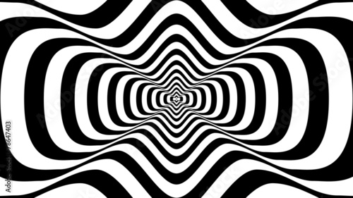 Abstract wavy shape with two crests -  optical illusion