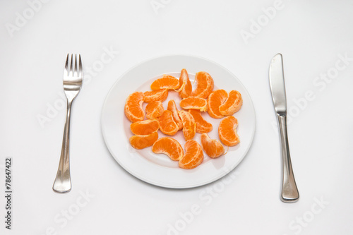 Mandarinen aufm Teller